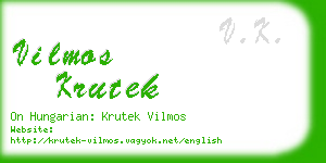 vilmos krutek business card